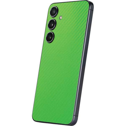 Green Carbon Fiber Specialty Texture Material Galaxy S25 Skin